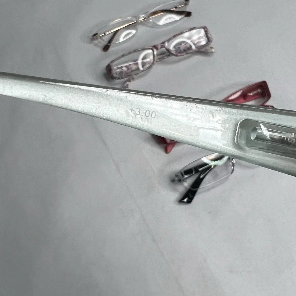 Eyeglasses Reading 3.00 Eyewear Glasses Eyeglass Frames Lot 5 One 2.50 Strength